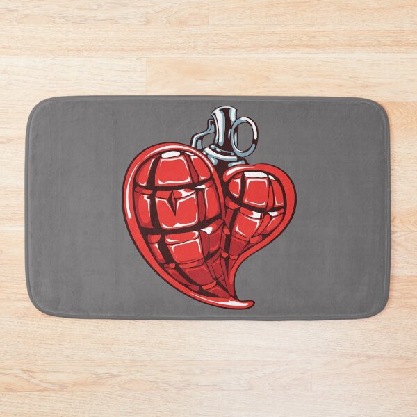Item preview, red love heart shaped in a form of hand grenade designed and sold by ak7sailor.