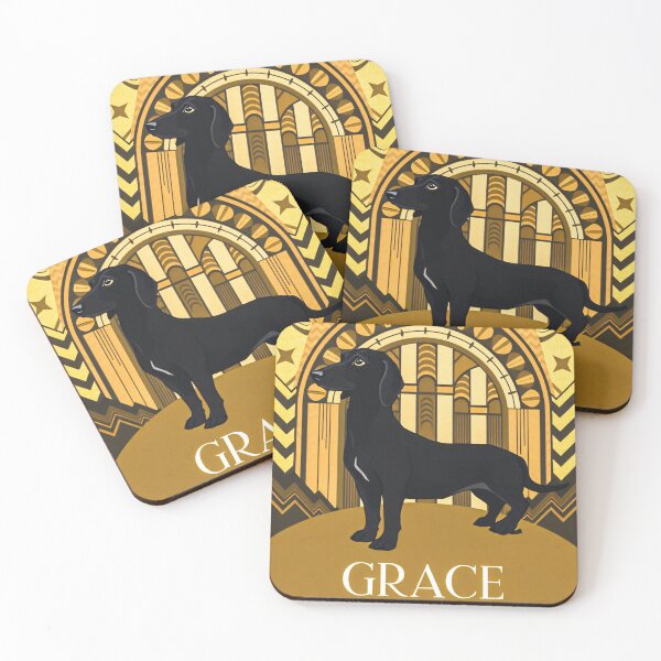 Item preview, Art Deco Dachshund – Black Beauty & Elegance designed and sold by Cute-Cuddles.
