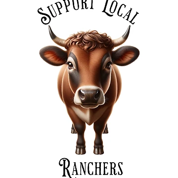 Artwork thumbnail, Support Local Ranchers by absurditeestore