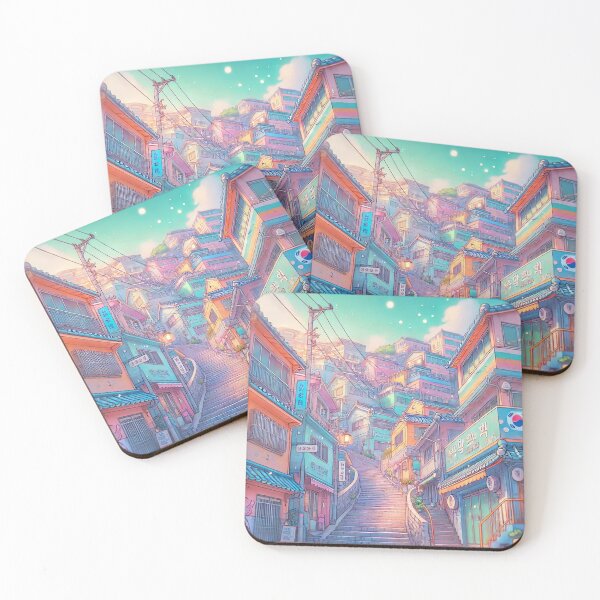 Item preview, Busan Gamcheon Culture Village Illustration designed and sold by unrealartwork.