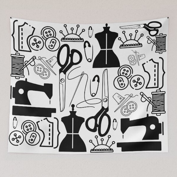 Item preview, Sewing Tools Pattern - Perfect for Fashion Lovers and DIY Enthusiasts designed and sold by artivibestudio.