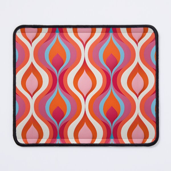 Item preview,  Mid Century Modern Fluid Wavy Pattern  Orange, Pink designed and sold by Prints and Lifestyle.