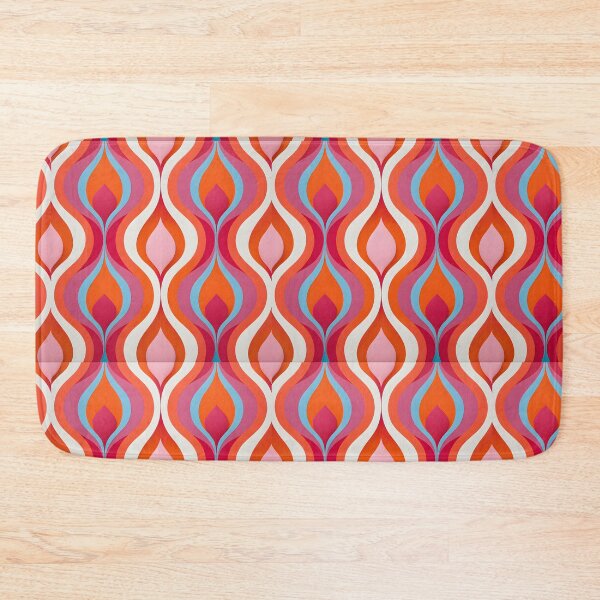 Item preview,  Mid Century Modern Fluid Wavy Pattern  Orange, Pink designed and sold by Prints and Lifestyle.