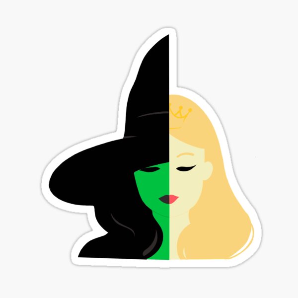 Item preview, Wicked sticker elphaba glinda witch fairy halloween designed and sold by cici-at-theatre.