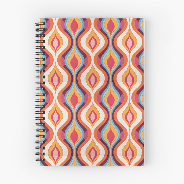 Item preview,  Mid Century Modern Fluid Wavy Pattern   Orange, Pink designed and sold by Prints and Lifestyle.