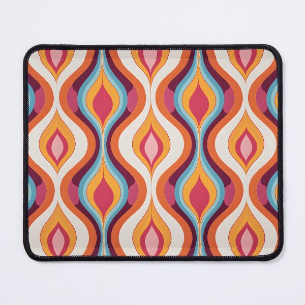 Item preview,  Mid Century Modern Fluid Wavy Pattern   Orange, Pink designed and sold by Prints and Lifestyle.