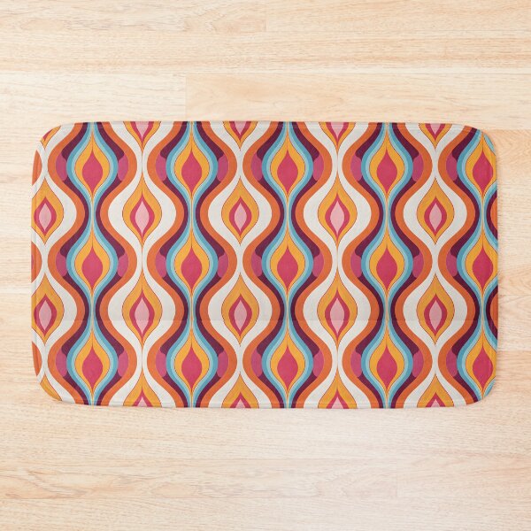 Item preview,  Mid Century Modern Fluid Wavy Pattern   Orange, Pink designed and sold by Prints and Lifestyle.