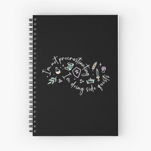 Item preview, I'm not procrastinating, I'm doing side quests - cute, gamer, feminine, white to go on dark apparel designed and sold by DahliaCreative.