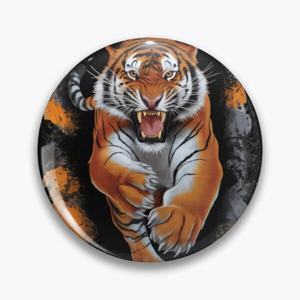 Item preview, An angry tiger in action. designed and sold by MyHappyArtShop.
