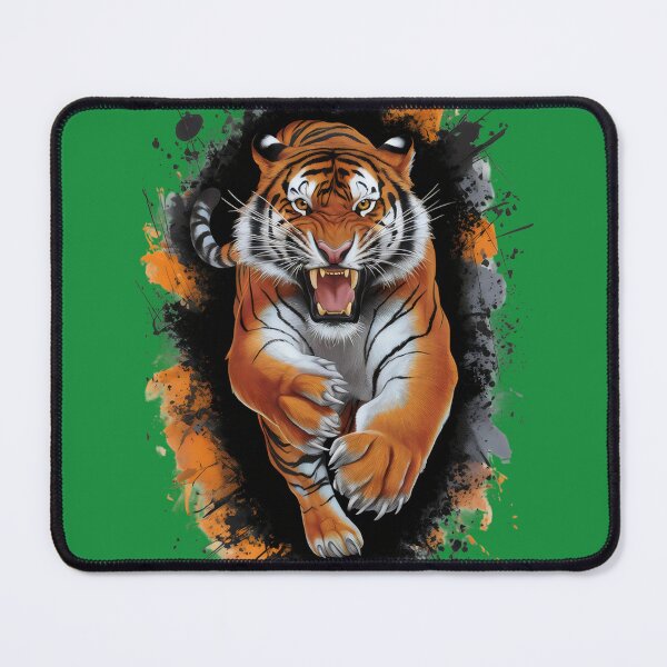 Item preview, An angry tiger in action. designed and sold by MyHappyArtShop.