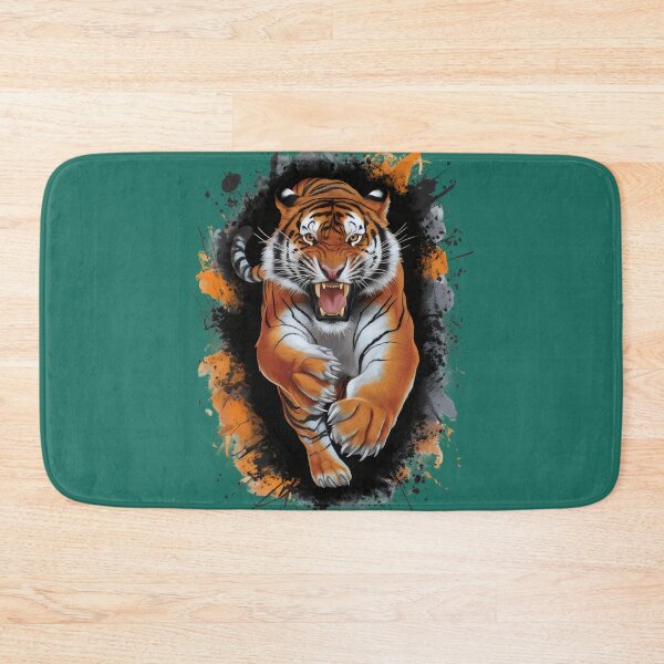 Item preview, An angry tiger in action. designed and sold by MyHappyArtShop.