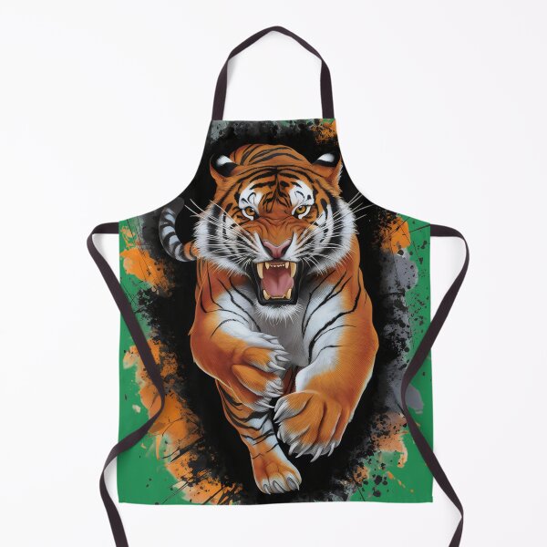 Item preview, An angry tiger in action. designed and sold by MyHappyArtShop.