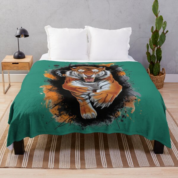Item preview, An angry tiger in action. designed and sold by MyHappyArtShop.