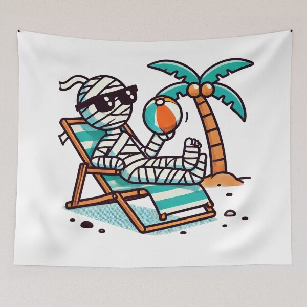 Item preview, halloween mummy on the beach designed and sold by itskrrish.
