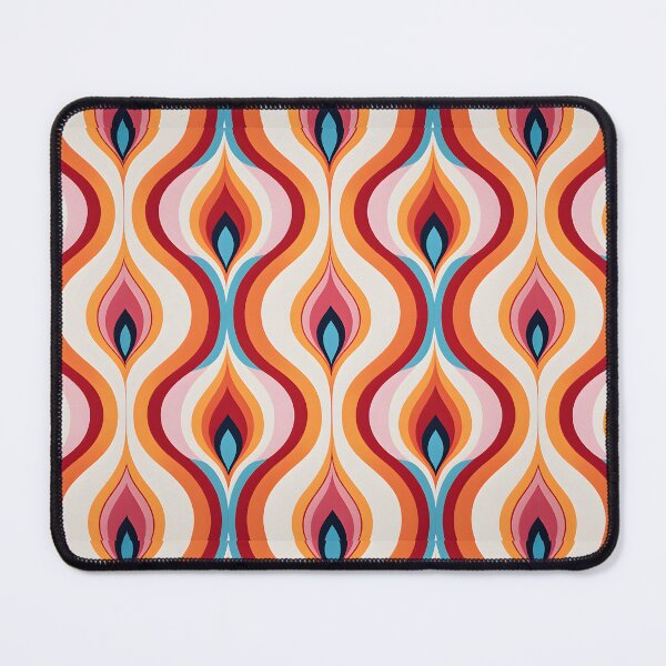 Item preview, Mid Century Modern Fluid Wavy Pattern   Orange, Pink designed and sold by Prints and Lifestyle.