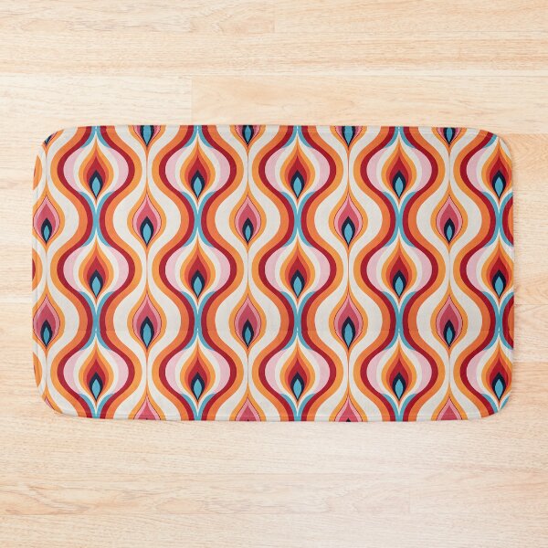 Item preview, Mid Century Modern Fluid Wavy Pattern   Orange, Pink designed and sold by Prints and Lifestyle.