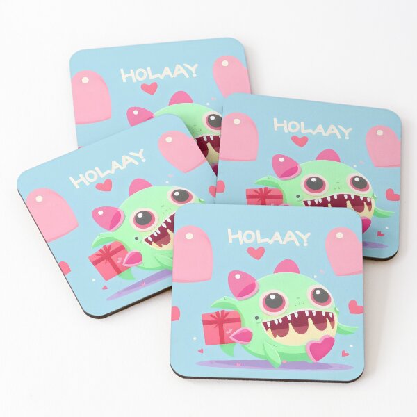 Item preview, Fun Monster with Hearts and Gift – Kawaii Valentine's Day Celebration Art designed and sold by Cherry-Cat.