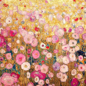 Aperçu de l'œuvre Fleurs roses de Gustav Klimt de maniacfitness