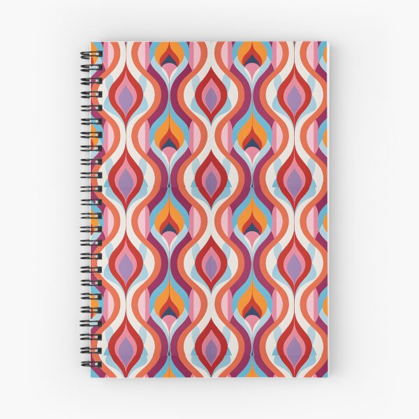 Item preview, Mid Century Modern Fluid Wavy Pattern   Orange, Pink designed and sold by Prints and Lifestyle.