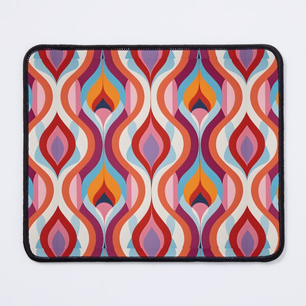 Item preview, Mid Century Modern Fluid Wavy Pattern   Orange, Pink designed and sold by Prints and Lifestyle.
