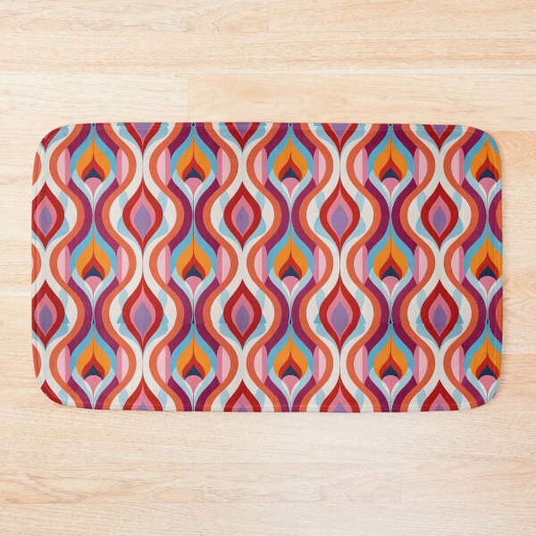 Item preview, Mid Century Modern Fluid Wavy Pattern   Orange, Pink designed and sold by Prints and Lifestyle.