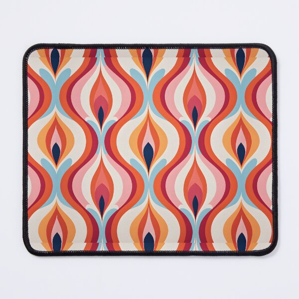 Item preview, Mid Century Modern Fluid Wavy Pattern ,  Orange, Pink designed and sold by Prints and Lifestyle.