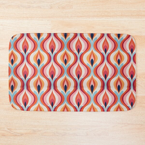 Item preview, Mid Century Modern Fluid Wavy Pattern ,  Orange, Pink designed and sold by Prints and Lifestyle.