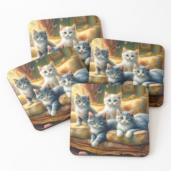 Item preview, Cats on the sofa - a cute scene in a vintage look  designed and sold by MarionsArt.