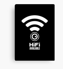 HiFi AVAILABLE (Black) Canvas Print