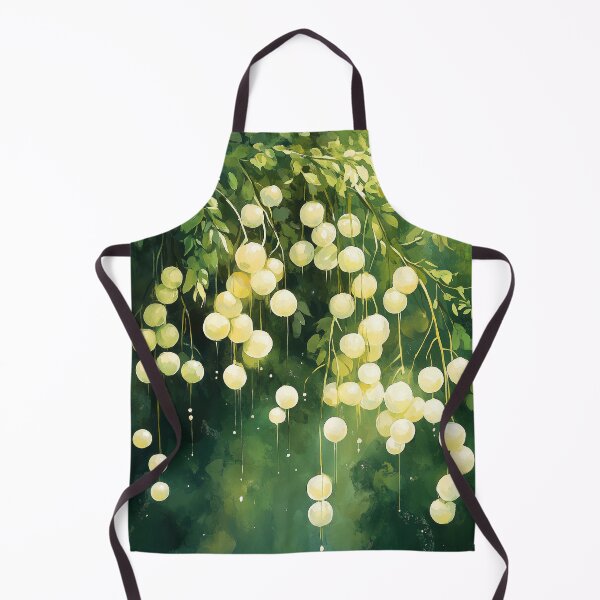 Item preview, Elegant Snowberry Watercolor Art - Soft White and Green Pattern designed and sold by solynneart.