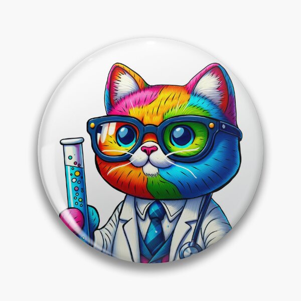 Item preview, Cat in science designed and sold by Osher-BioArt.