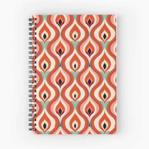 Item preview, Mid Century Modern Fluid Wavy Pattern   Orange, Green designed and sold by Prints and Lifestyle.