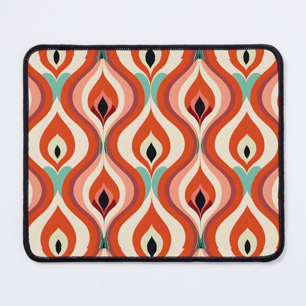 Item preview, Mid Century Modern Fluid Wavy Pattern   Orange, Green designed and sold by Prints and Lifestyle.