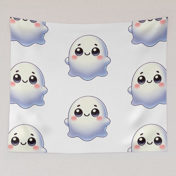 Item preview, Adorable Blushing Ghost with Big Eyes designed and sold by Chokhdi289shop.