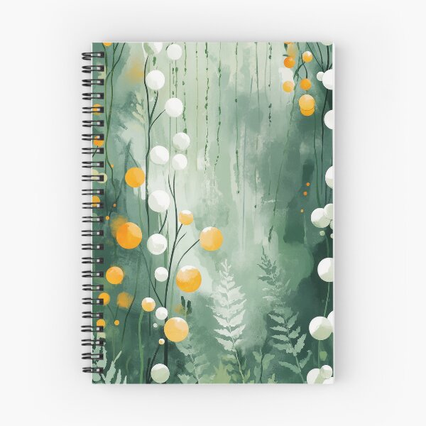 Item preview, Snowberry Watercolor Art - White and Orange Floral Pattern designed and sold by solynneart.