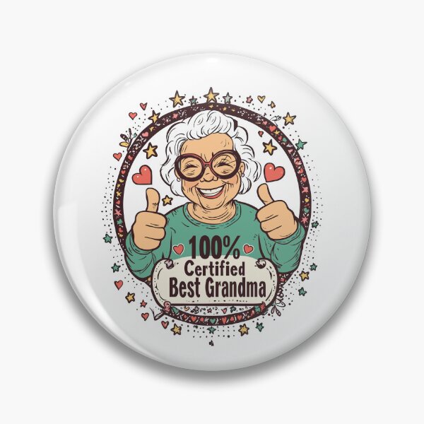 Item preview, Fun "100% Certified Best Grandma" Thumbs-Up Illustration designed and sold by ThreadQuirk.