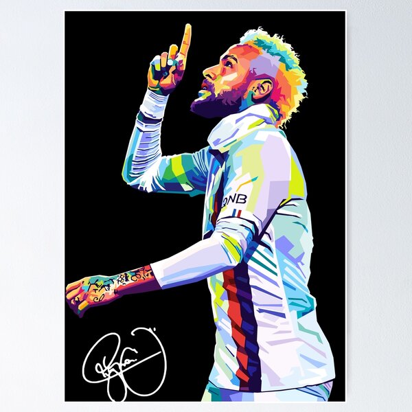 Item preview, Neymar Jr Football Wpap Pop Art designed and sold by SiksisArt.