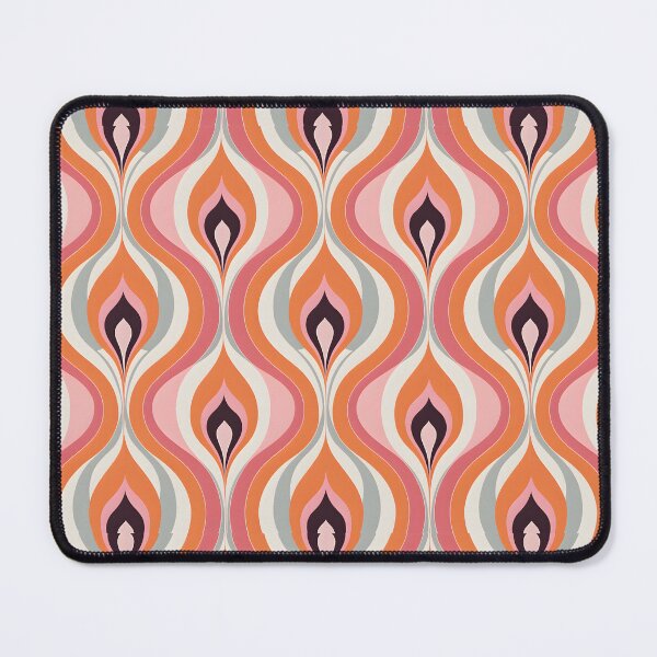 Item preview, Mid Century Modern Fluid Wavy Pattern ,  Orange, Pink designed and sold by Prints and Lifestyle.