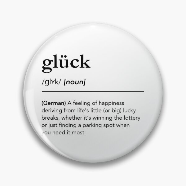 Item preview, Glück Definition, German words, Good fortune in German, learning german designed and sold by lagunaklein.