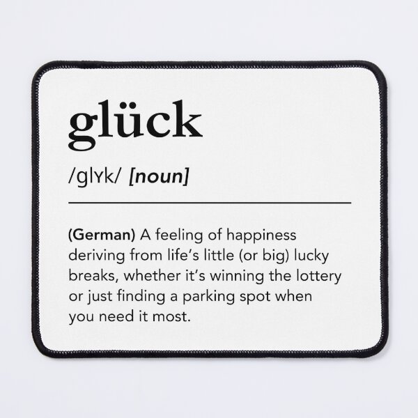 Item preview, Glück Definition, German words, Good fortune in German, learning german designed and sold by lagunaklein.