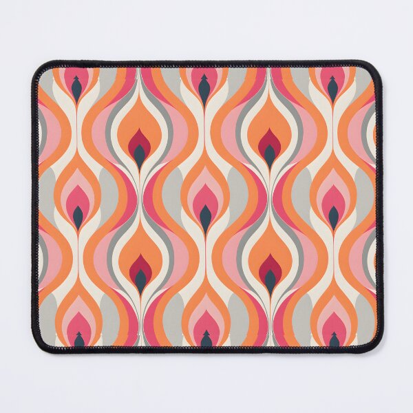 Item preview, Mid Century Modern,  Retro Teardrop Pattern,  Orange, Pink designed and sold by Prints and Lifestyle.