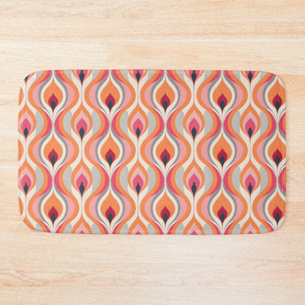 Item preview, Mid Century Modern,  Retro Teardrop Pattern,  Orange, Pink designed and sold by Prints and Lifestyle.
