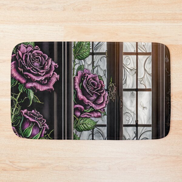 Item preview, Purple roses on a window - gothic style designed and sold by MarionsArt.