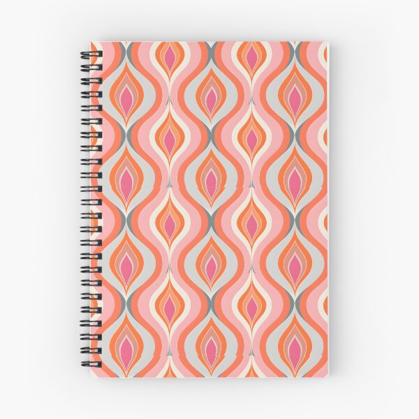 Item preview, Mid Century Modern Fluid Wavy Pattern   Orange, Pink designed and sold by Prints and Lifestyle.
