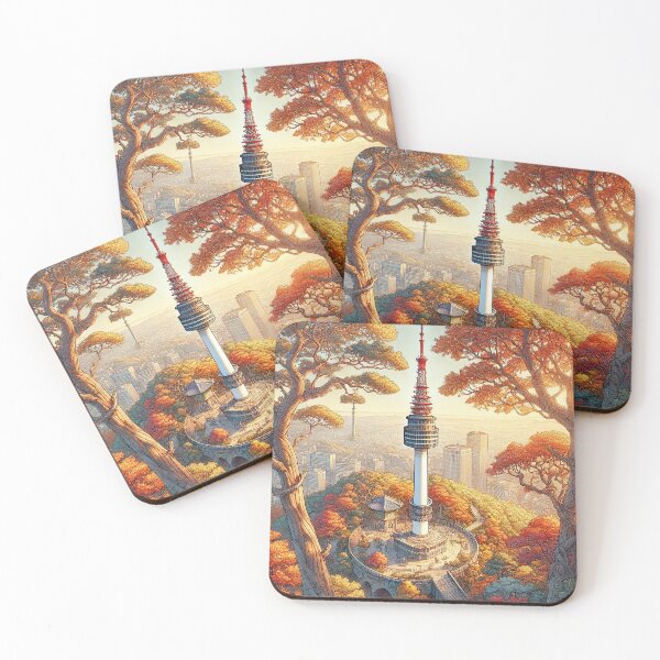 Item preview, Seoul Tower Illustration designed and sold by unrealartwork.