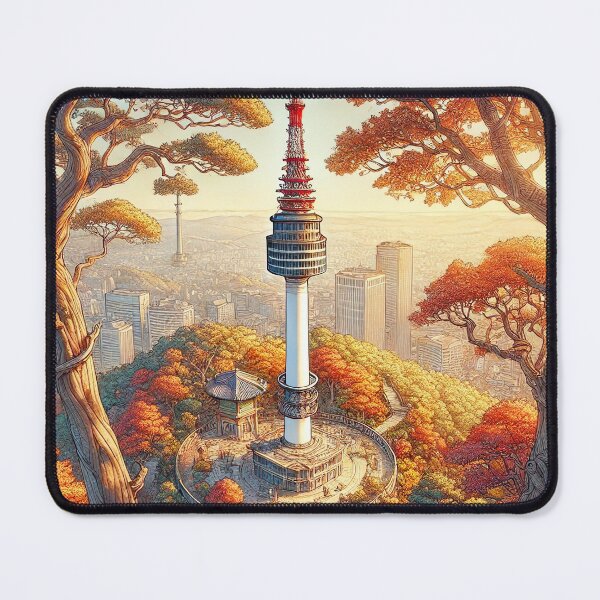 Item preview, Seoul Tower Illustration designed and sold by unrealartwork.