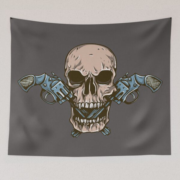 Item preview, skull bone with revolvers designed and sold by ak7sailor.