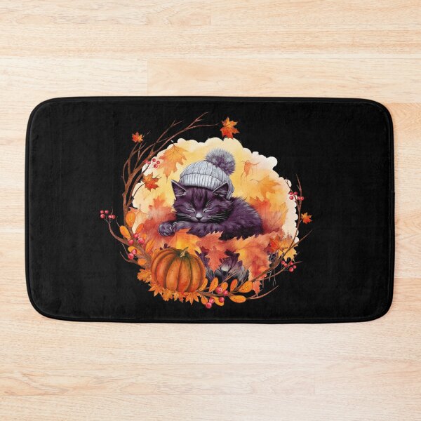 Item preview, Cat Leaf Fall Hello Autumn. designed and sold by JAGA-ALIME.