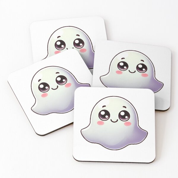 Item preview, Smiling Kawaii Ghost with Blushing Cheeks designed and sold by Chokhdi289shop.