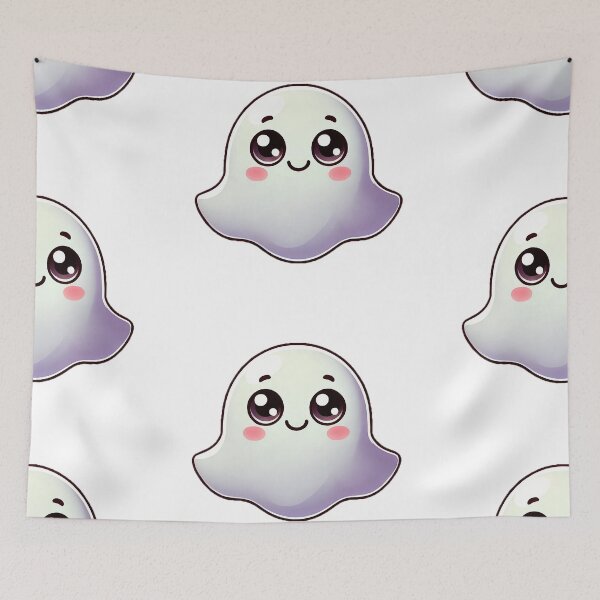 Item preview, Smiling Kawaii Ghost with Blushing Cheeks designed and sold by Chokhdi289shop.